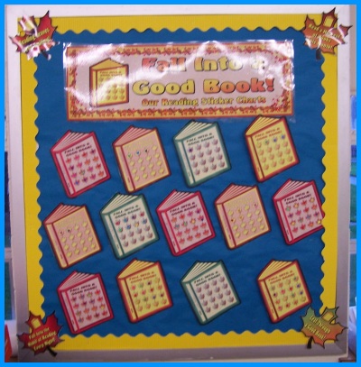 Fall Reading Sticker Charts Classroom Bulletin Board Display