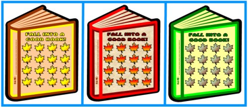 Thanksgiving Fall Sticker Charts:  Fall Into Reading