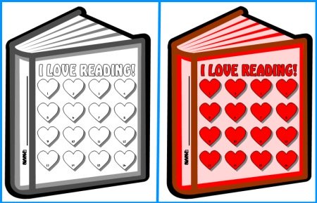 I Love Reading Sticker Charts and Book Templates