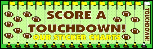 Football Field Sticker Chart Bulletin Board Display Banner