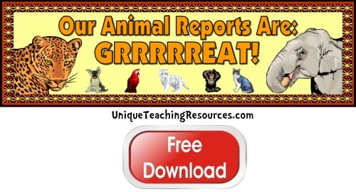 Click here to download this free animal reports bulletin board display banner for your classroom.