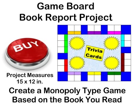 Monopoly Game Board Templates - Fun Book Report Project Ideas