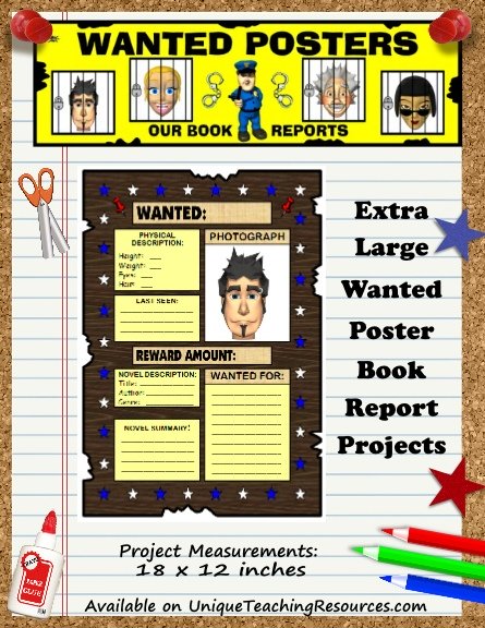 Wanted Posters - Fun Book Report Project Ideas