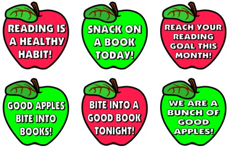 Apple Reading Bulletin Board Display Examples and Ideas