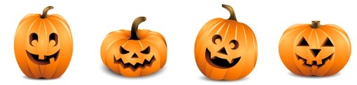 Halloween Row of Pumpkins 1