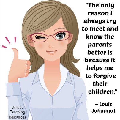 Funny teacher quote about parents.