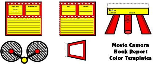 Movie Camera Color Book Report Projects, Templates and Graphic Organizers