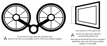 Movie Camera Book Report Student Templates