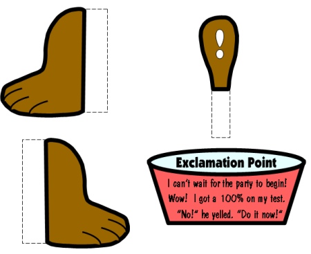 Punctuation Puppies Feet and Bowl Templates