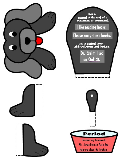 Period Punctuation Mark Bulletin Board Display Grammar Resources Set