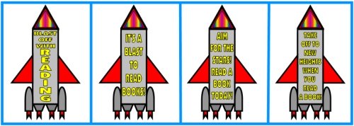 Rocket Book Report Projects and Templates Slogans to Promote Reading