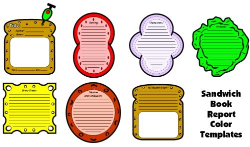 Sandwich Book Report Printable Template Free