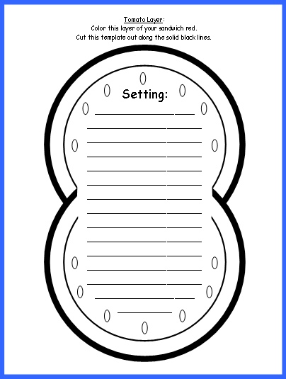 Sandwich Book Report ProjectsTomato Templates and Worksheets for Setting