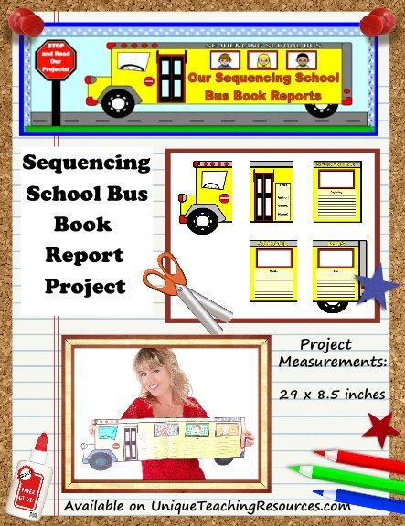 Fun Book Report Project Ideas - Sequencing School Bus Templates