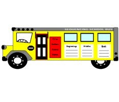 Sequencing School Bus Book Report Templates