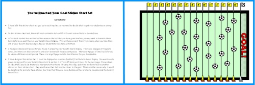 Example of Soccer Sticker Chart Soccer Field Bulletin Board Display Idea