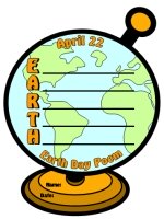 Earth Day Acrostic Poem Globe Writing Template