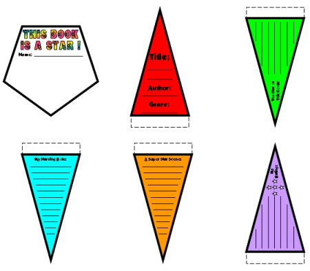 Star Shaped Book Report Projects Color Rainbow Templates Examples and Ideas
