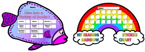 Fun Reading Sticker Charts For Learning Fry's 1000 Instant Sight Words