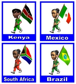 International Children With Flags