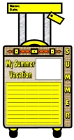 Summer Vacation Suitcase Templates
