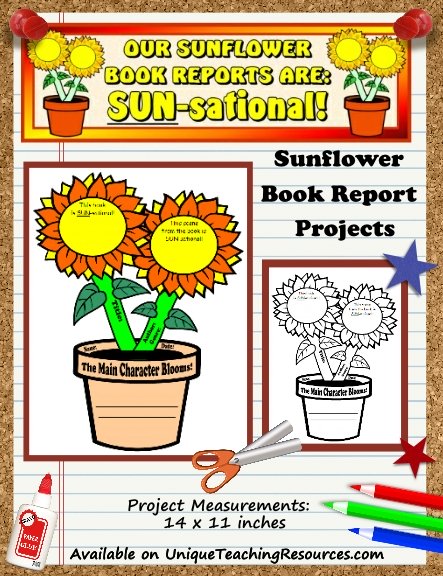 Fun Book Report Project Ideas - Sunflower Templates