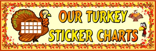 Turkey Sticker Chart Template Banner