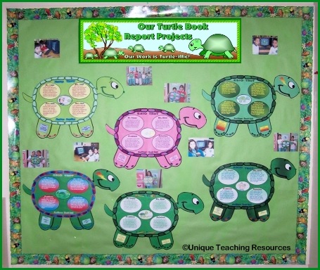 Turtle Bulletin Board Display For Fun Turtle Book Report Projects