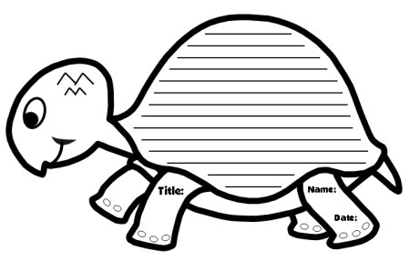 Turtle Themed Creative Writing Worksheets