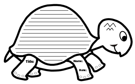 Turtle Themed Creative Writing Templates
