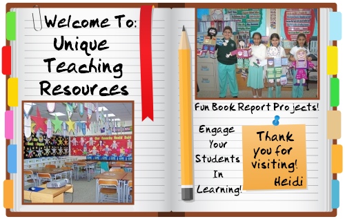 Unique Teaching Resources - Fun Book Report Projects, Reading Activities, and Lesson Plans for School Teachers