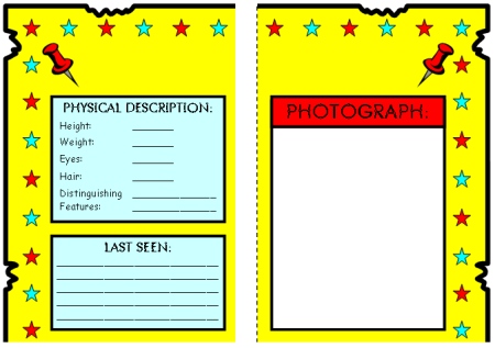 Fun Book Report Wanted Poster Templates