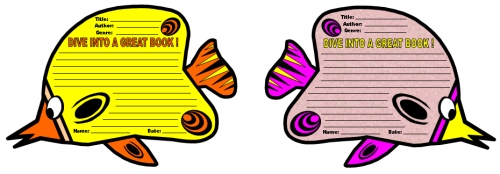 Dive Into Reading Book Report Projects and Templates Butterfly Fish