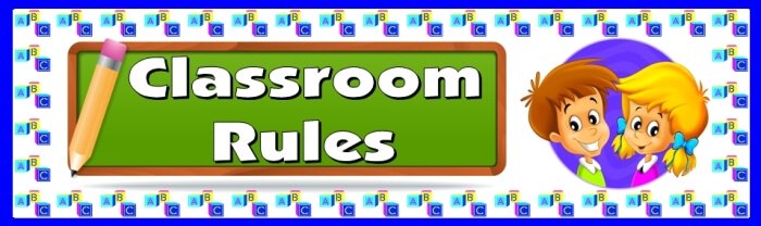 Free teaching resource to download - Classroom Rules bulletin board display banner