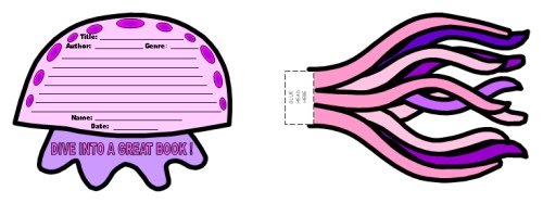 Dive Into Reading Book Report Project Templates Jelly Fish