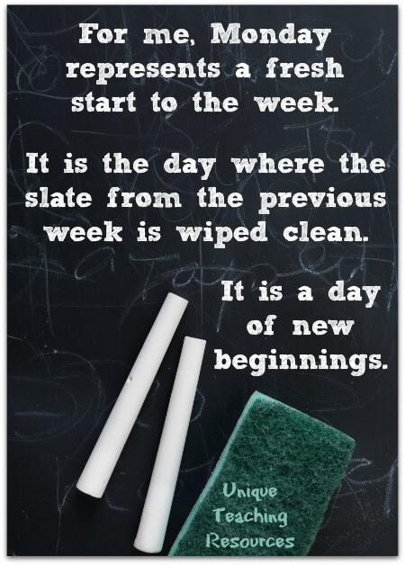 Monday quote about fresh start to the week.