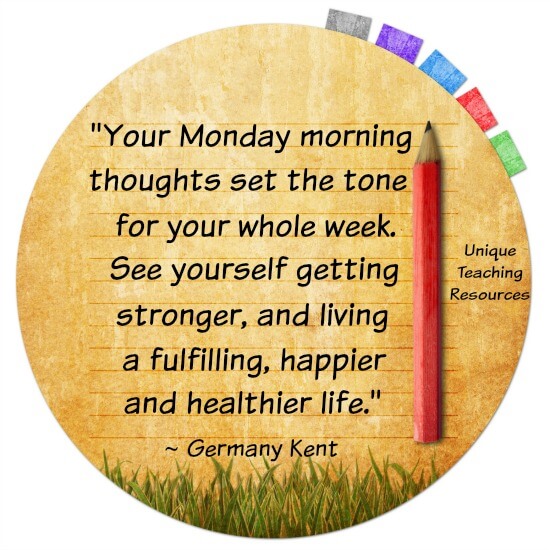 Monday morning positive thoughts quote and saying.