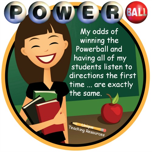 Odds of teacher winning the Powerball quote