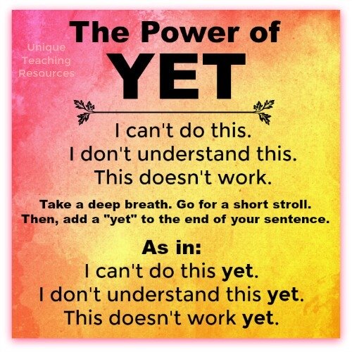 The power of yet