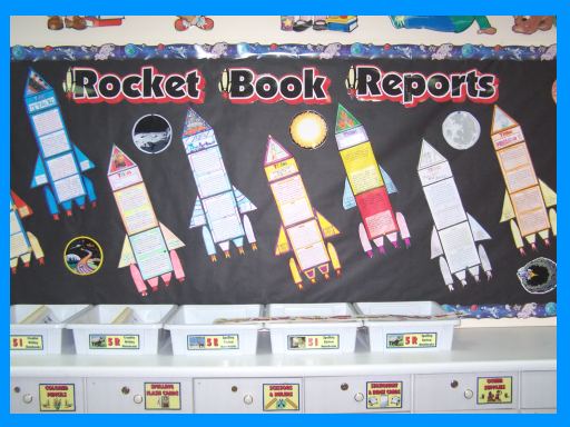 Rocket Book Report Project Bulletin Board Display