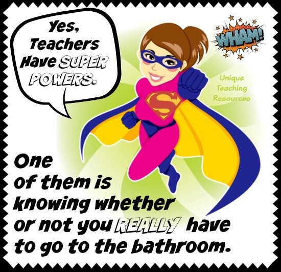 Funny superpowers school teacher